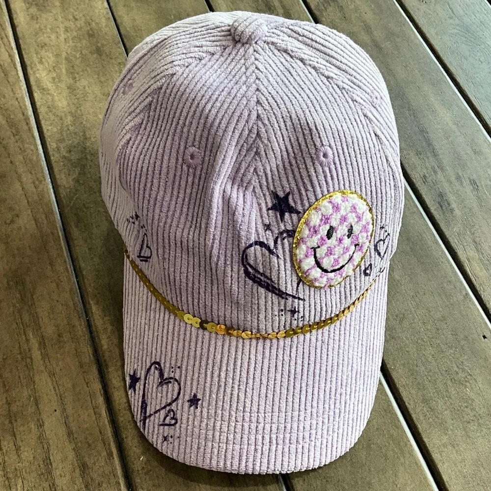 POL “ Sammi 3 “ POL Upcycled Corduroy Baseball Hat ONE of a KIND